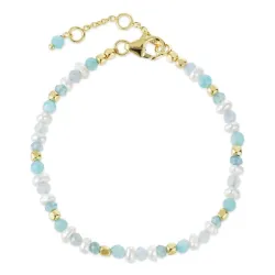 sten armband i förgyllt silver  x   - Loom Stones