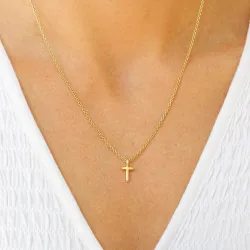 bokstav t hängen med halskedja i förgyllt silver - My Letter