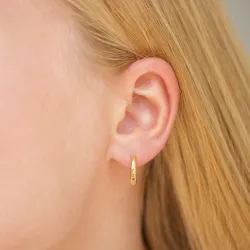 14 mm creol i förgyllt silver