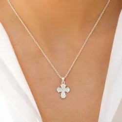 12,5 x 14,5 mm dagmarkors hängen i silver - Amoré