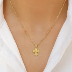 10,5 x 12,5 mm dagmarkors hängen i förgyllt silver - Amoré