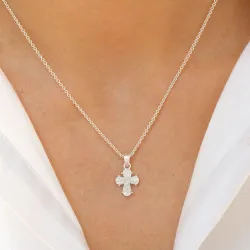 10,5 x 12,5 mm dagmarkors hängen i silver - Amoré