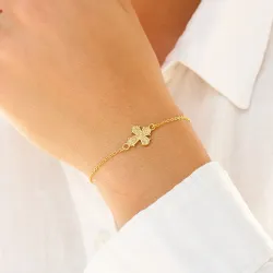 12 x 10,5 mm dagmarkors armband i förgyllt silver - Amoré