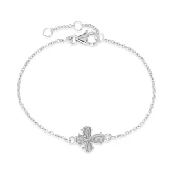 12 x 10,5 mm dagmarkors armband i silver - Amoré