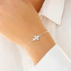 12 x 10,5 mm dagmarkors armband i silver - Amoré