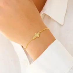 10 x 8,5 mm dagmarkors armband i förgyllt silver - Amoré