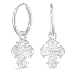 12,5 mm dagmarkors creol i silver - Amoré