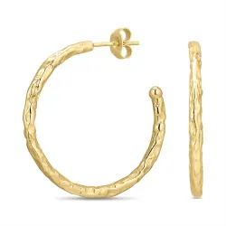 30 mm creol i förgyllt silver