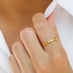 hjärta ring i förgyllt silver
