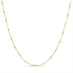 Maanesten halsband i förgyllt silver 38 + 5 cm x 2,85 mm  - Loom Stones