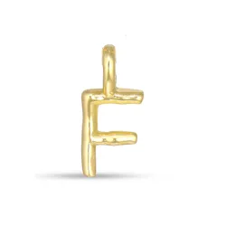 bokstav f hängen i förgyllt silver - My Letter