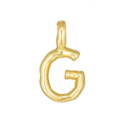 bokstav g hängen i förgyllt silver - My Letter