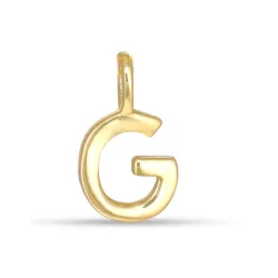 bokstav g hängen i förgyllt silver - My Letter