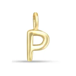 bokstav p hängen i förgyllt silver - My Letter