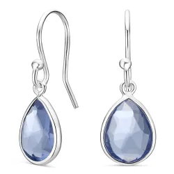 lila kristal örhängen i silver - Loom Stones