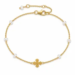 dagmarkors pärla armband i förgyllt silver