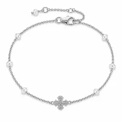 dagmarkors pärla armband i silver