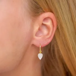 månsten örhängen i förgyllt silver - Loom Stones