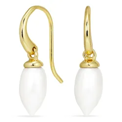 pärla örhängen i förgyllt silver - Loom Stones