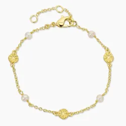 armband i förgylld mässing