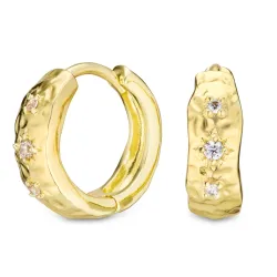 zirkon creol i förgylld mässing - Eliné