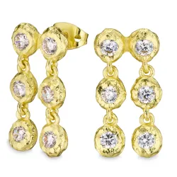 långa örhängen i förgylld mässing - Eliné