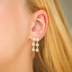 långa örhängen i förgylld mässing - Eliné