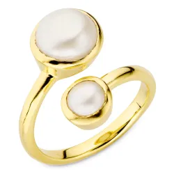 pärla ring i förgylld mässing - Eliné