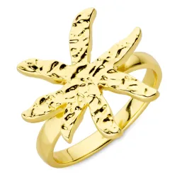 blommor ring i förgylld mässing - Eliné