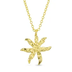 blommor halsband i förgylld mässing - Eliné