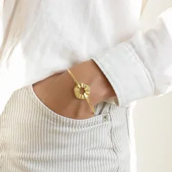 blommor armband i förgylld mässing - Eliné