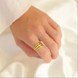 ring i förgylld mässing - Eliné