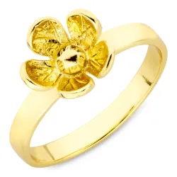 blommor ring i förgylld mässing - Eliné