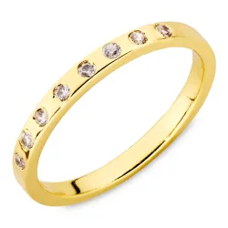 zirkon ring i förgylld mässing - Eliné
