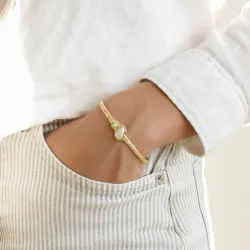 pärla armband i förgylld mässing - Eliné