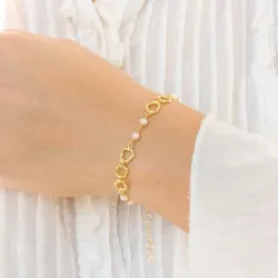 pärla armband i förgylld mässing - Eliné