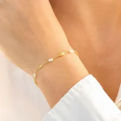 pärla armband i förgylld mässing - Eliné