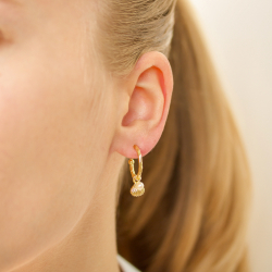 pärla halvcreol i förgylld mässing - Eliné