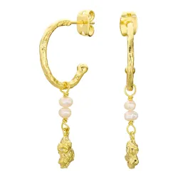 pärla halvcreol i förgylld mässing - Eliné