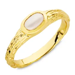 pärla ring i förgylld mässing - Eliné