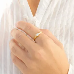 pärla ring i förgylld mässing - Eliné