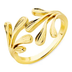 blad ring i förgylld mässing - Eliné