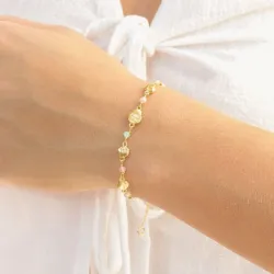 multifärgat armband i förgylld mässing - Eliné