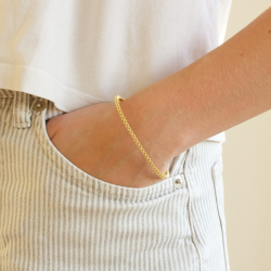 blommor armband i förgylld mässing - Eliné