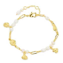 pärla armband i förgylld mässing - Eliné