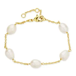 pärla armband i förgylld mässing - Eliné