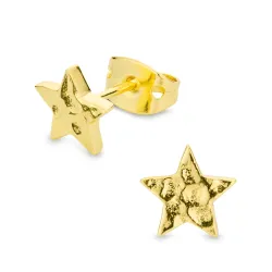 stjärna örhängen i förgylld mässing - Eliné