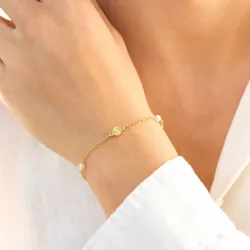 pärla armband i förgylld mässing - Eliné