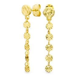 långa örhängen i förgylld mässing - Eliné