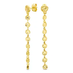 långa örhängen i förgylld mässing - Eliné